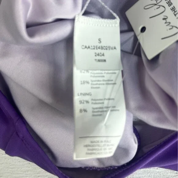 Cupshe One Shoulder One Piece Colorblock Swimsuit Small Purple New - Picture 6 of 10